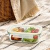 SZKLANY POJEMNIK 1000ml LUNCH BOX Z PRZEGRODĄ SZCZELNY 5623